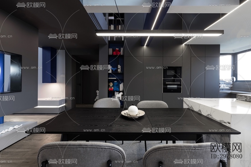 高级灰公寓效果图下载(渲染图19)