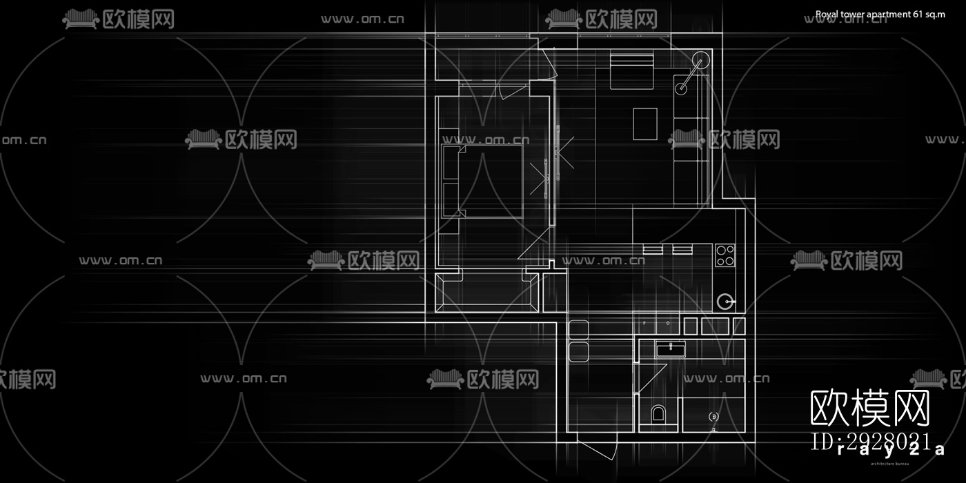 现代公寓效果图下载（渲染图8）