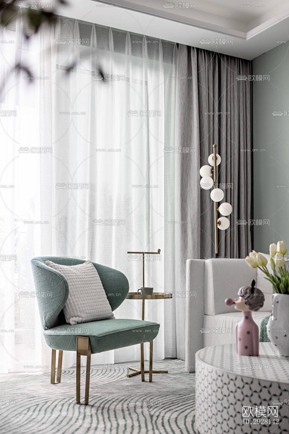 北欧平层效果图下载（渲染图9）