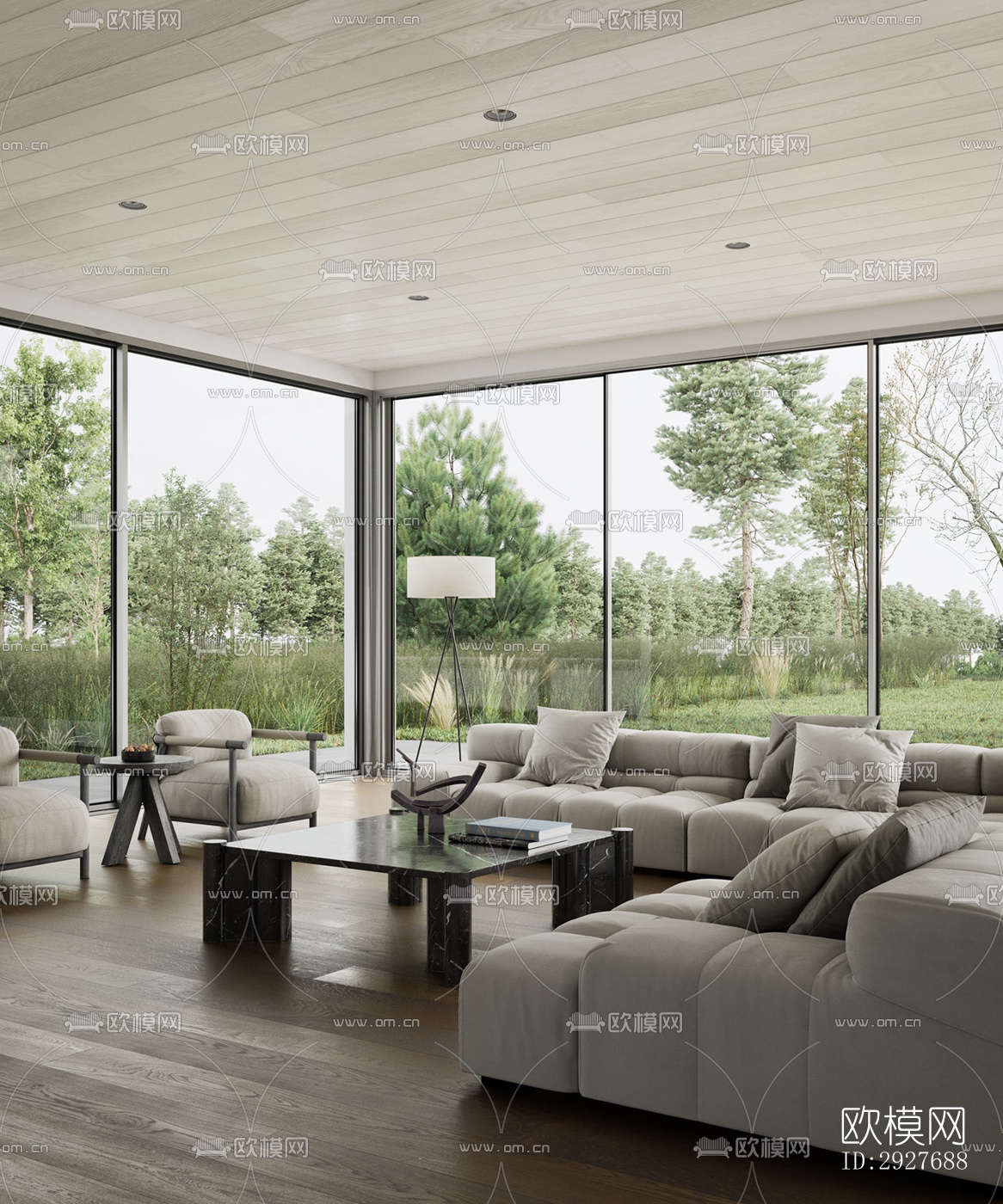 现代别墅效果图下载（渲染图1）