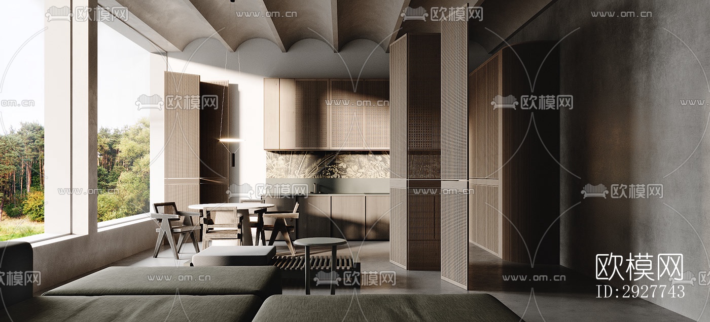 侘寂公寓效果图下载（渲染图6）