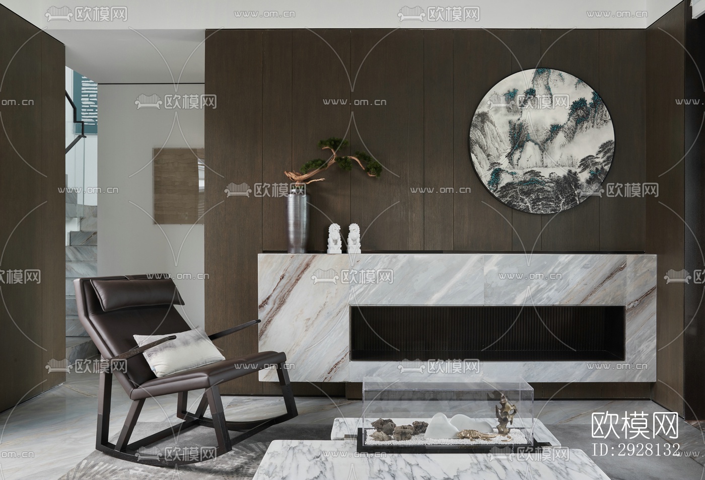 中式平层效果图下载（渲染图17）