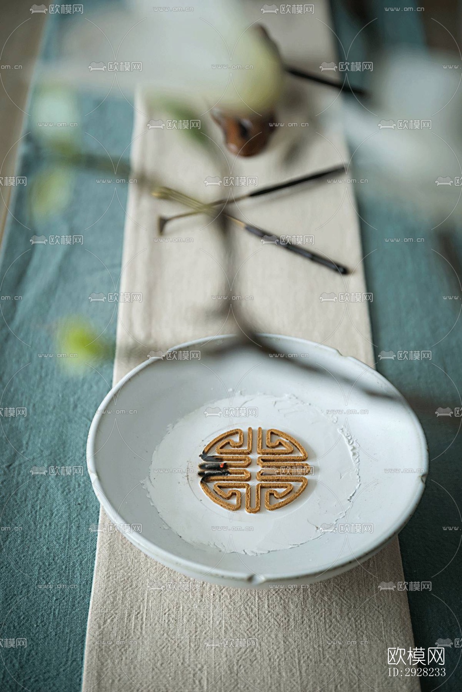 新中式平层效果图下载（渲染图11）