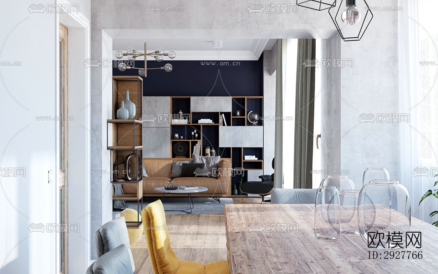 北欧公寓效果图下载（渲染图15）