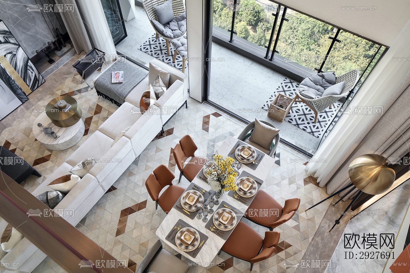 现代别墅效果图下载（渲染图17）