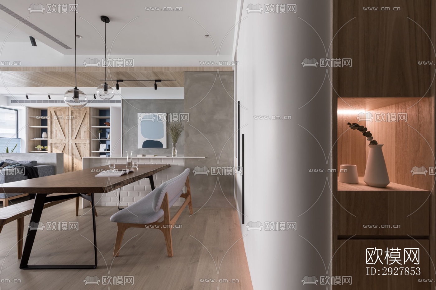 北欧公寓效果图下载（渲染图19）