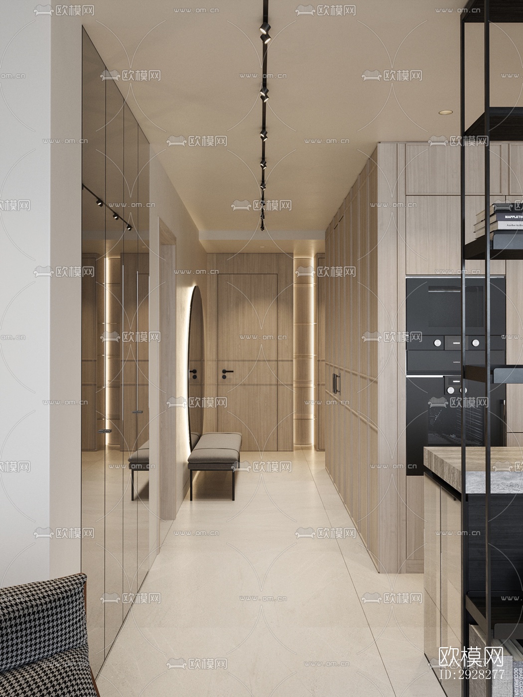 现代平层效果图下载（渲染图17）