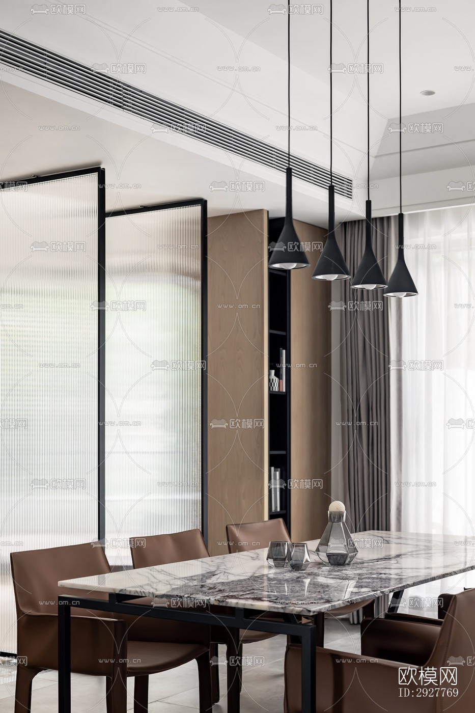 现代复式效果图下载（渲染图2）