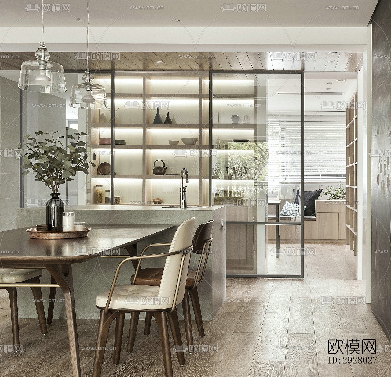 现代公寓效果图下载（渲染图8）