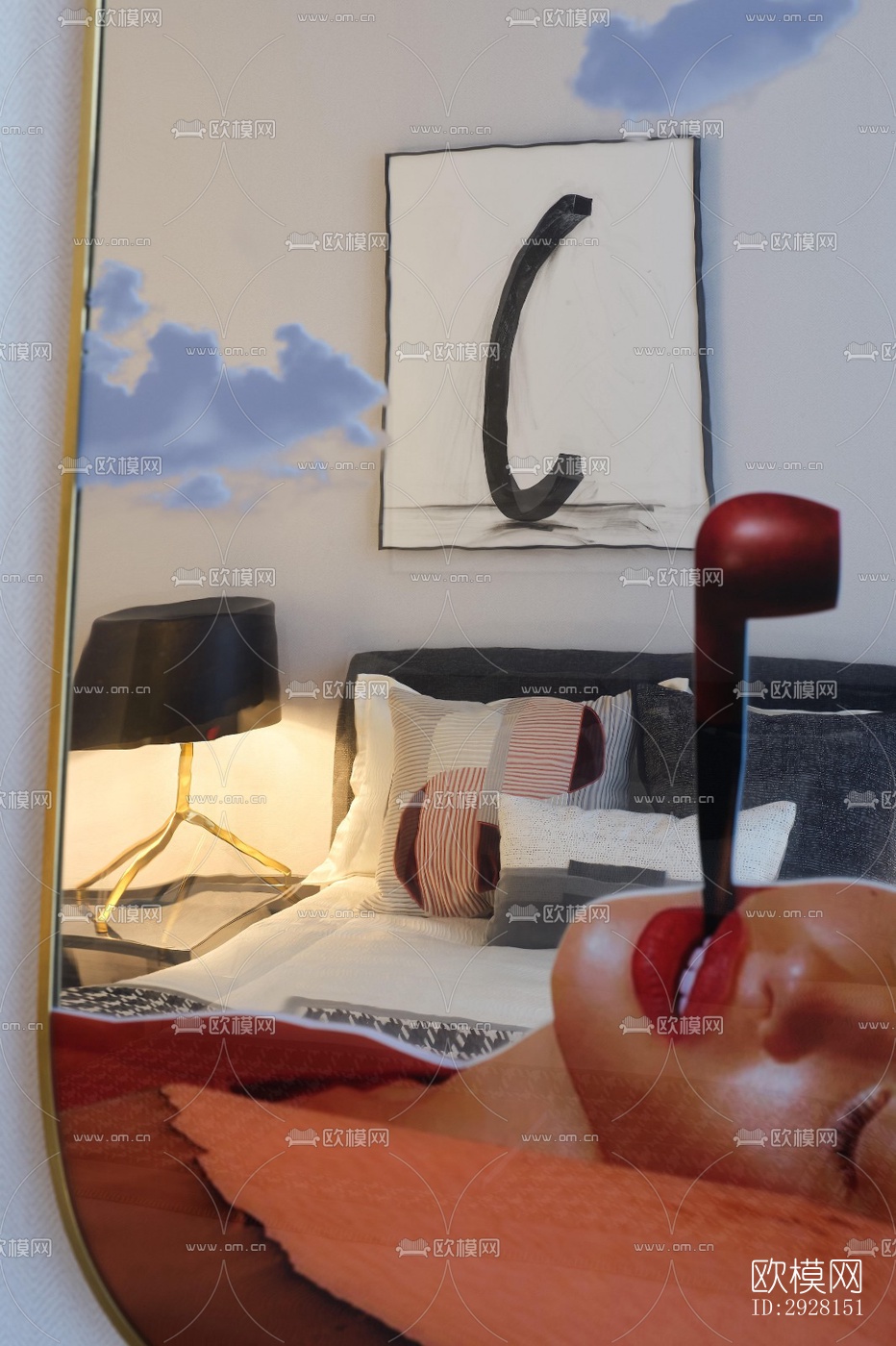 后现代平层效果图下载（渲染图3）