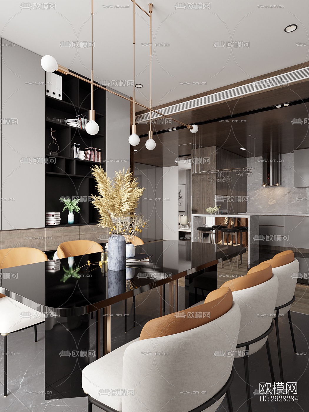 现代平层效果图下载（渲染图7）