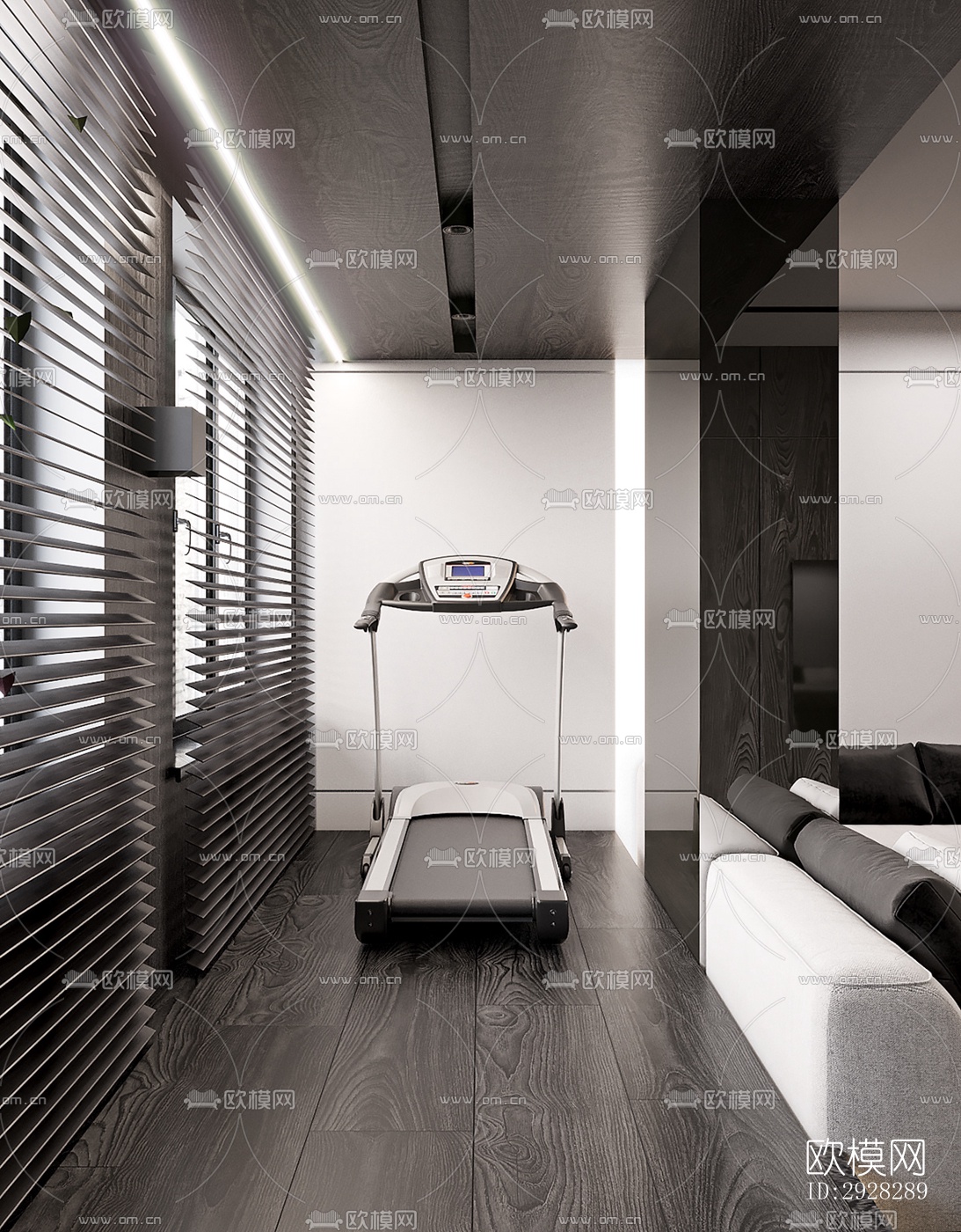 现代平层效果图下载（渲染图12）