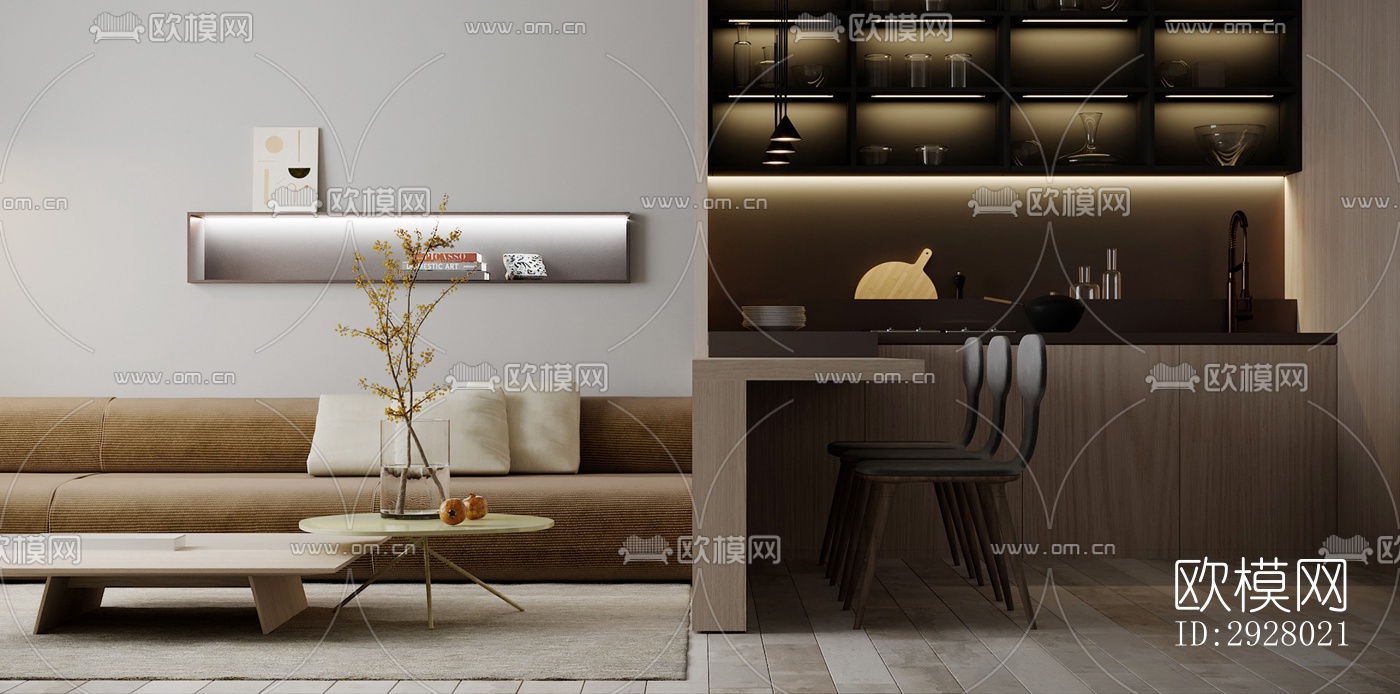 现代公寓效果图下载（渲染图9）