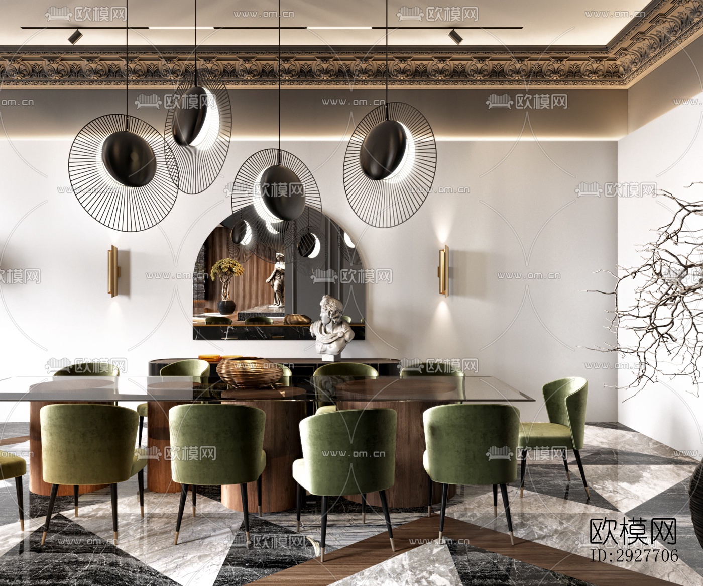 高级灰别墅效果图下载（渲染图9）