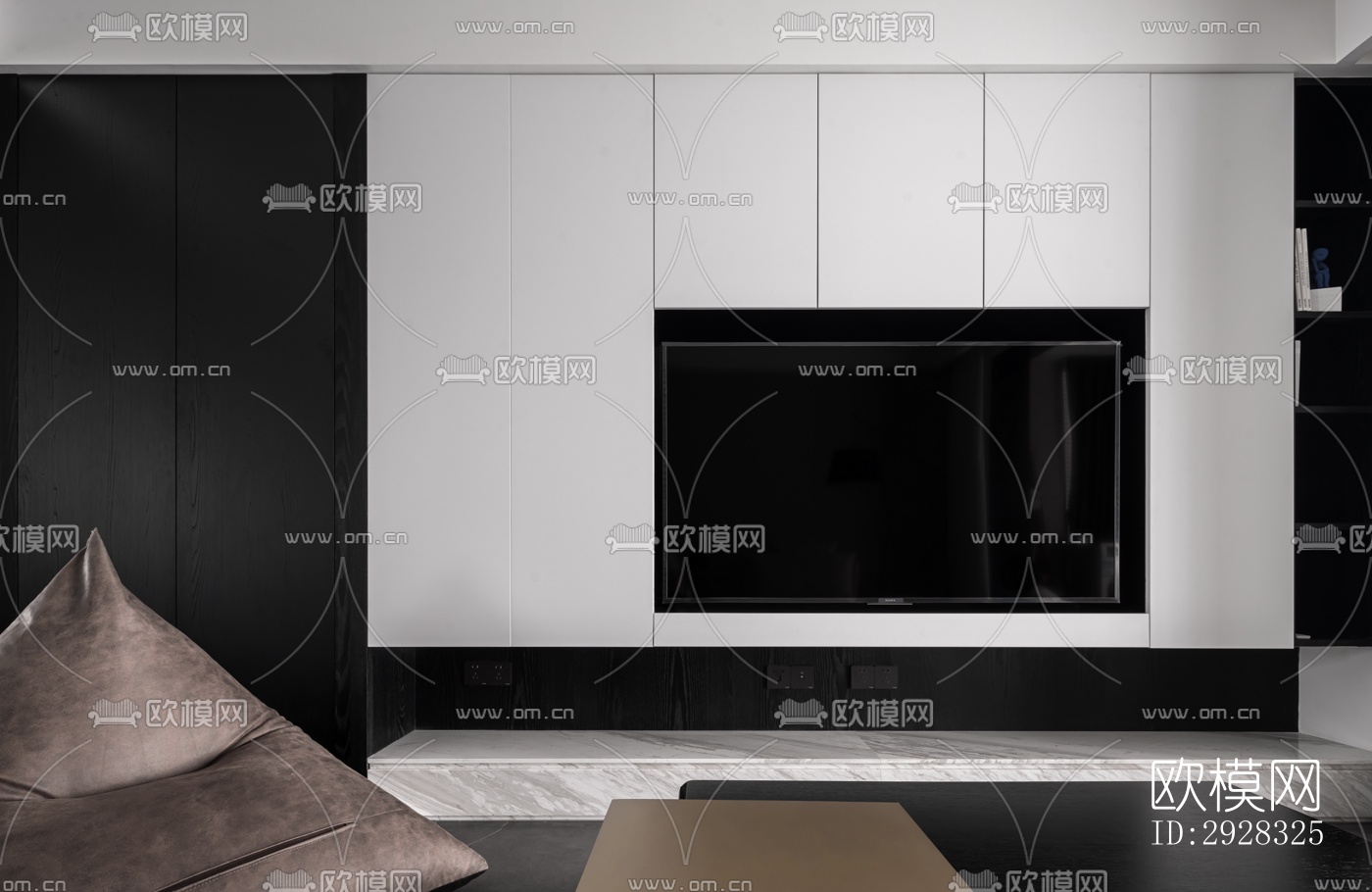 现代平层效果图下载（渲染图6）