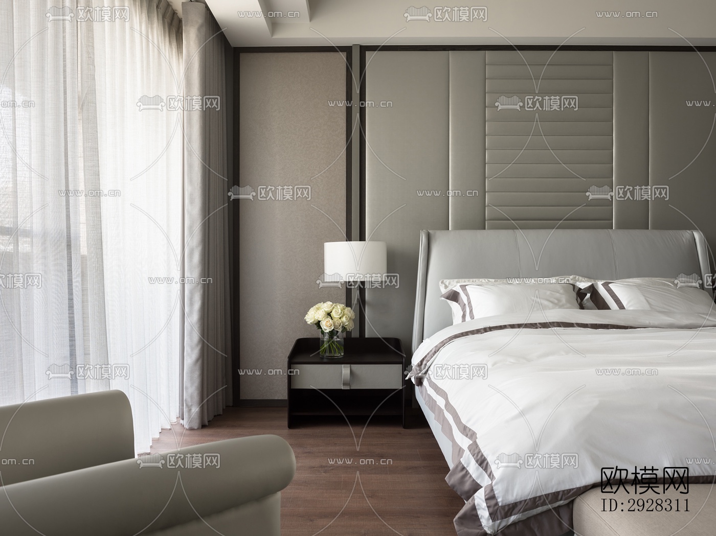 现代平层效果图下载（渲染图5）