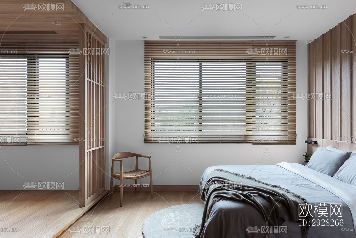 日式平层效果图下载（渲染图3）