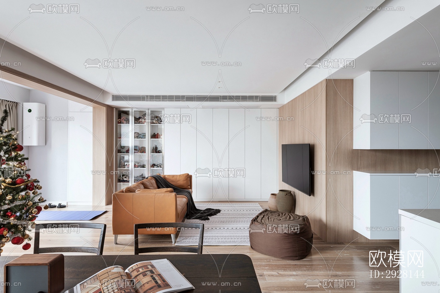 北欧平层效果图下载（渲染图1）