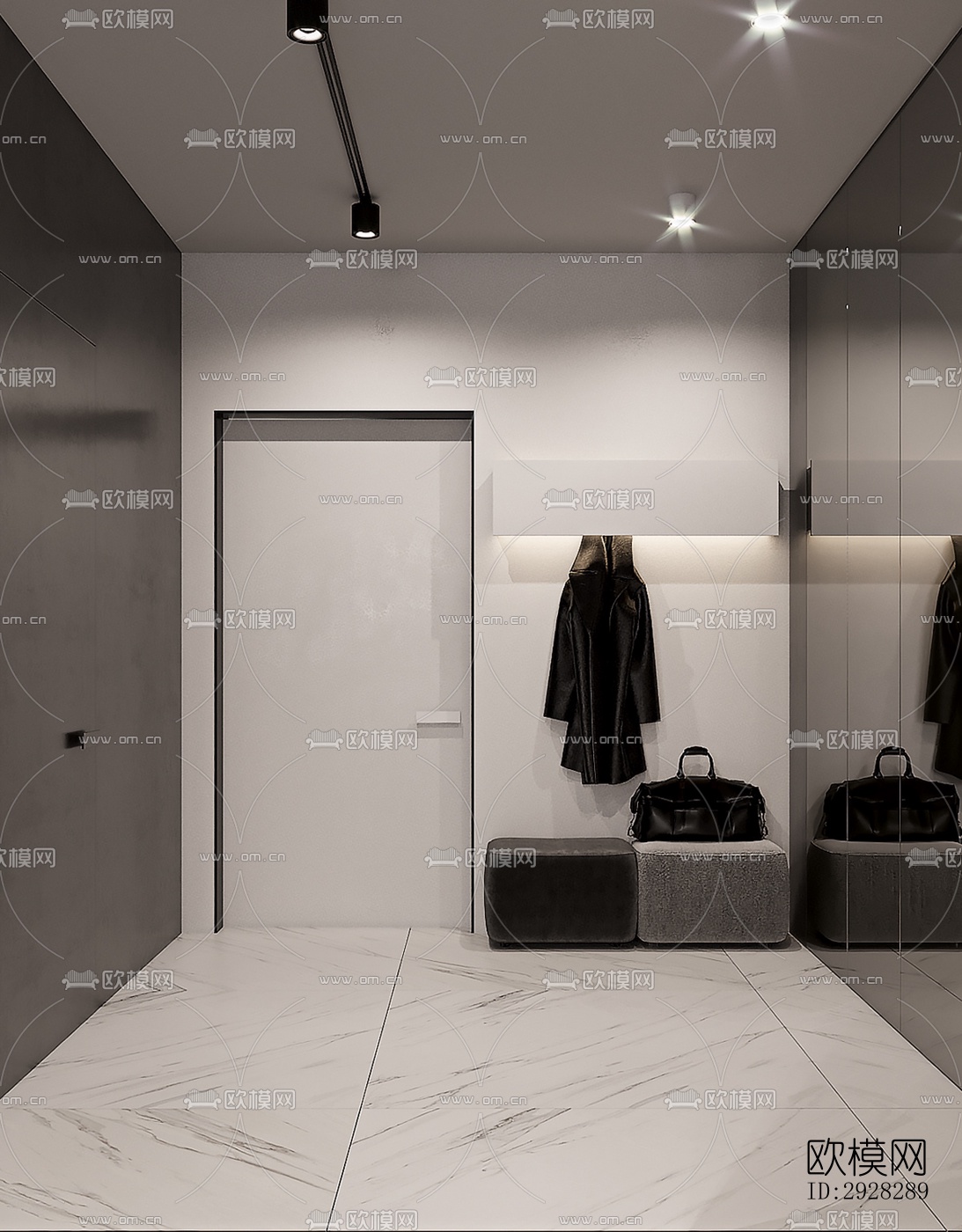 现代平层效果图下载（渲染图13）