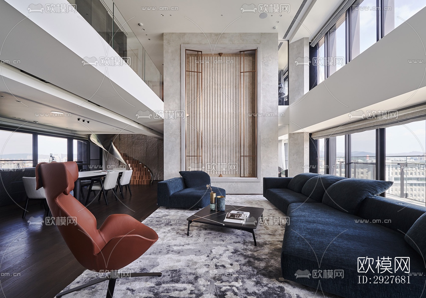 现代别墅效果图下载（渲染图1）