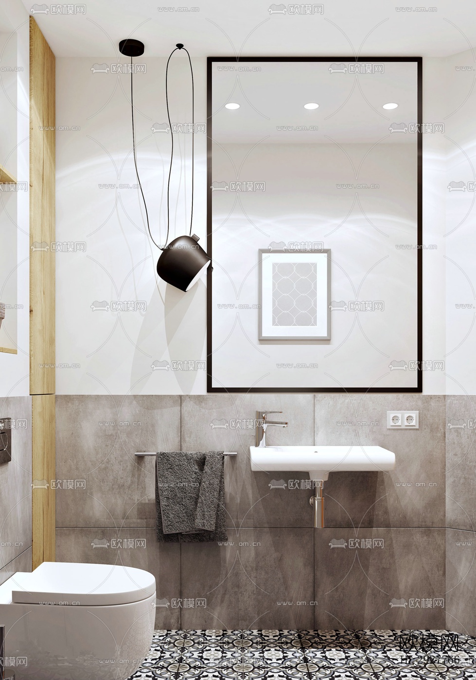 北欧公寓效果图下载（渲染图4）