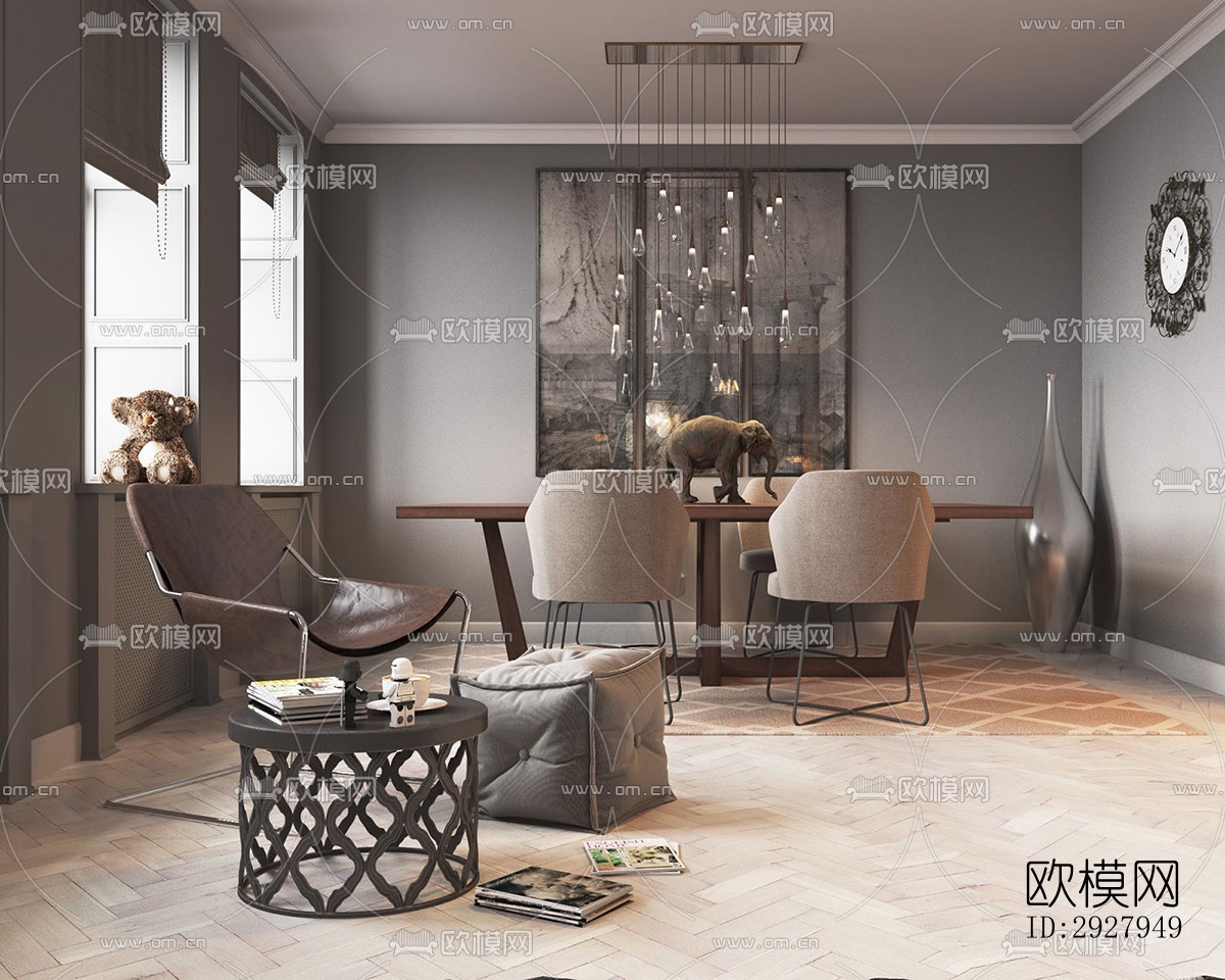 后现代公寓效果图下载（渲染图4）