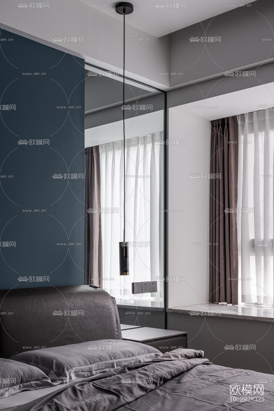 现代平层效果图下载（渲染图17）