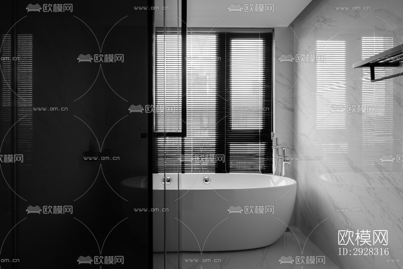 现代平层效果图下载（渲染图8）