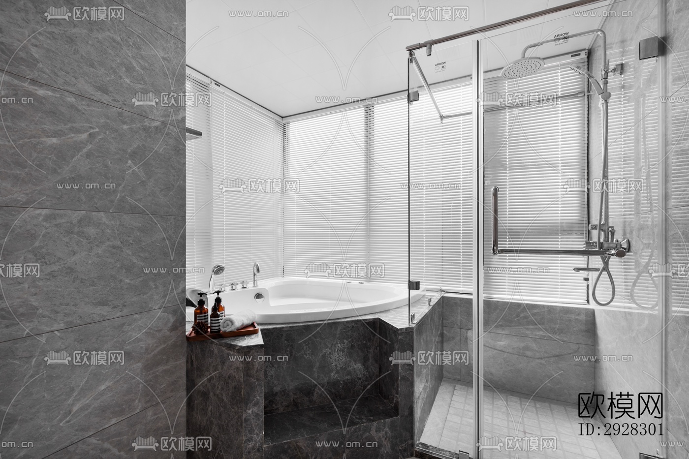 现代平层效果图下载（渲染图7）