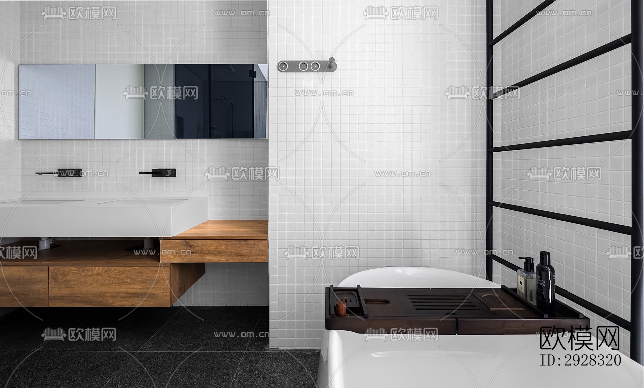 现代平层效果图下载（渲染图8）