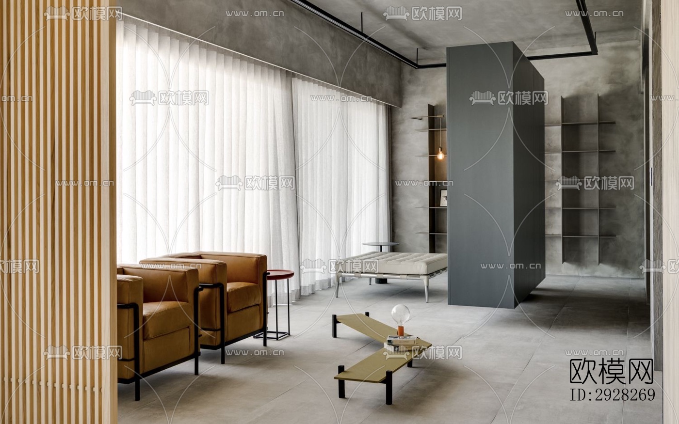 日式平层效果图下载（渲染图15）