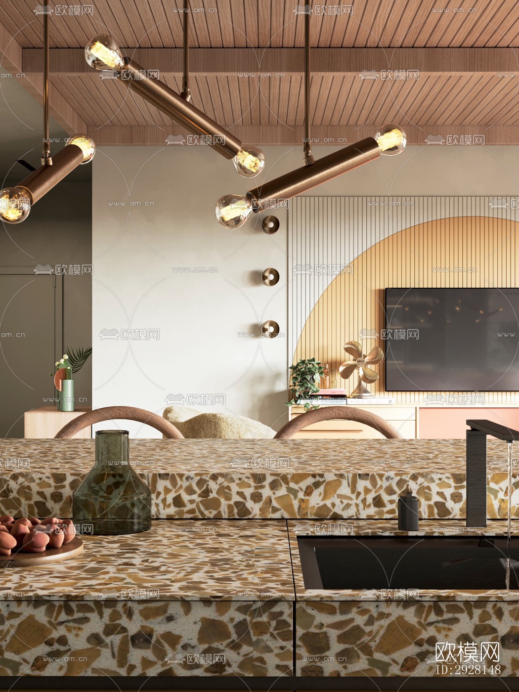 北欧平层效果图下载（渲染图4）