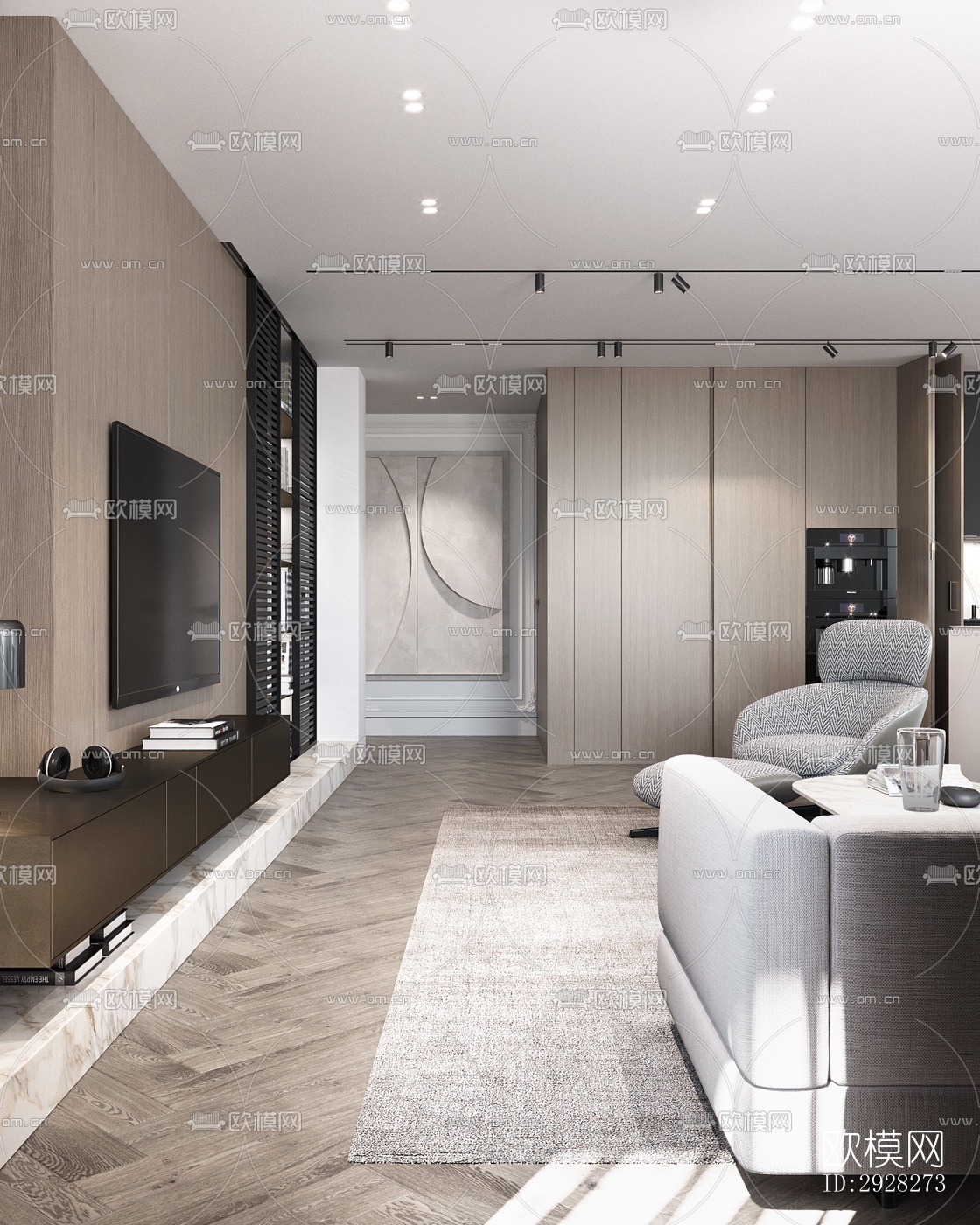 欧式平层效果图下载（渲染图11）