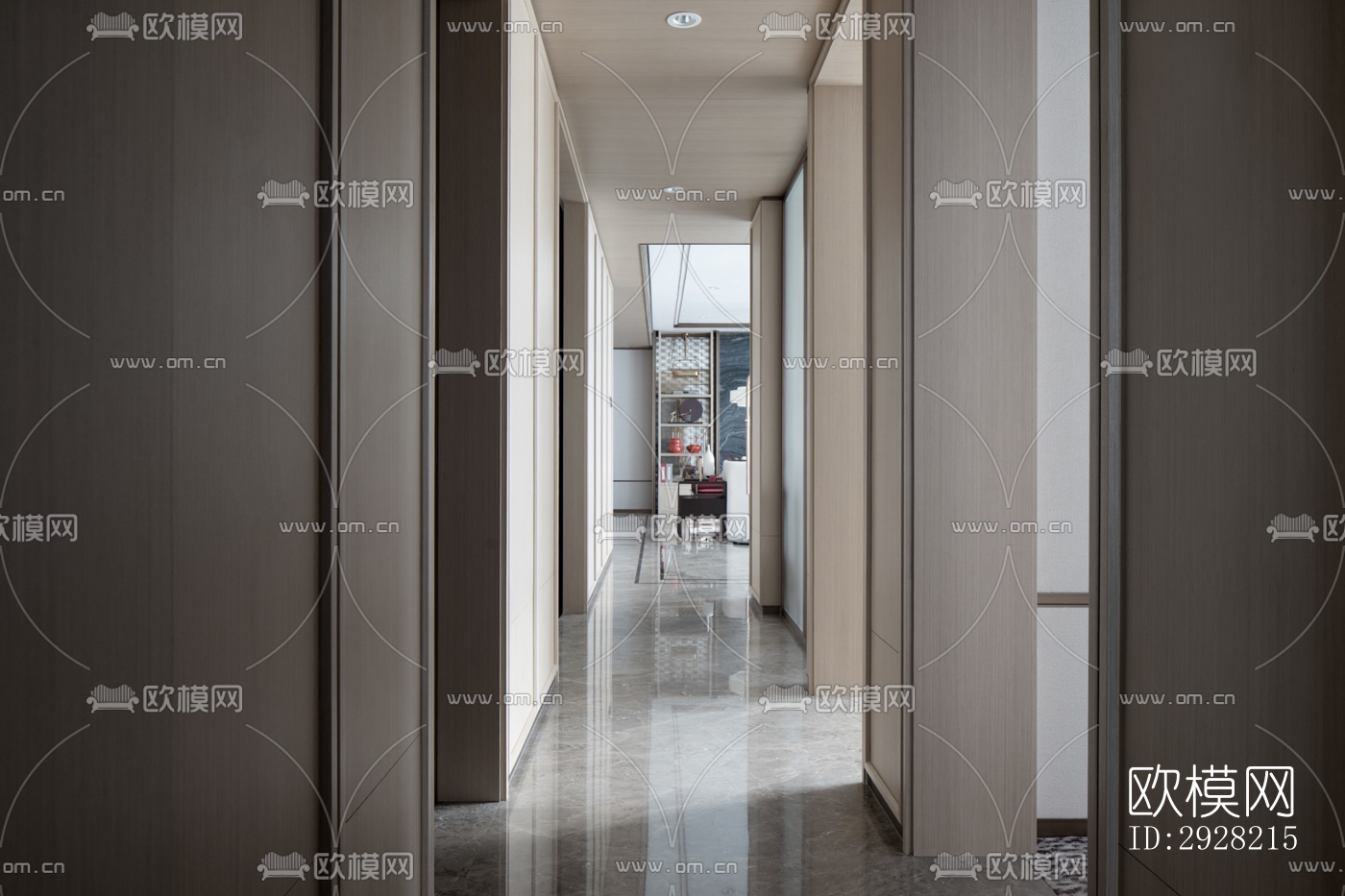 新中式平层效果图下载（渲染图16）