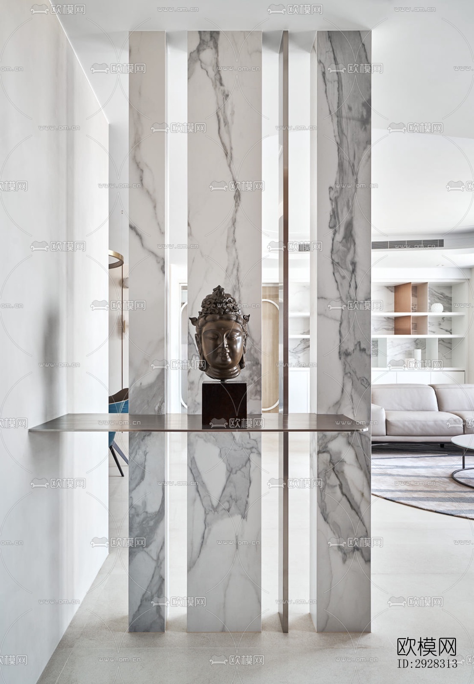 现代平层效果图下载（渲染图8）