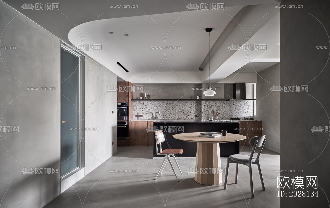 侘寂平层效果图下载（渲染图6）