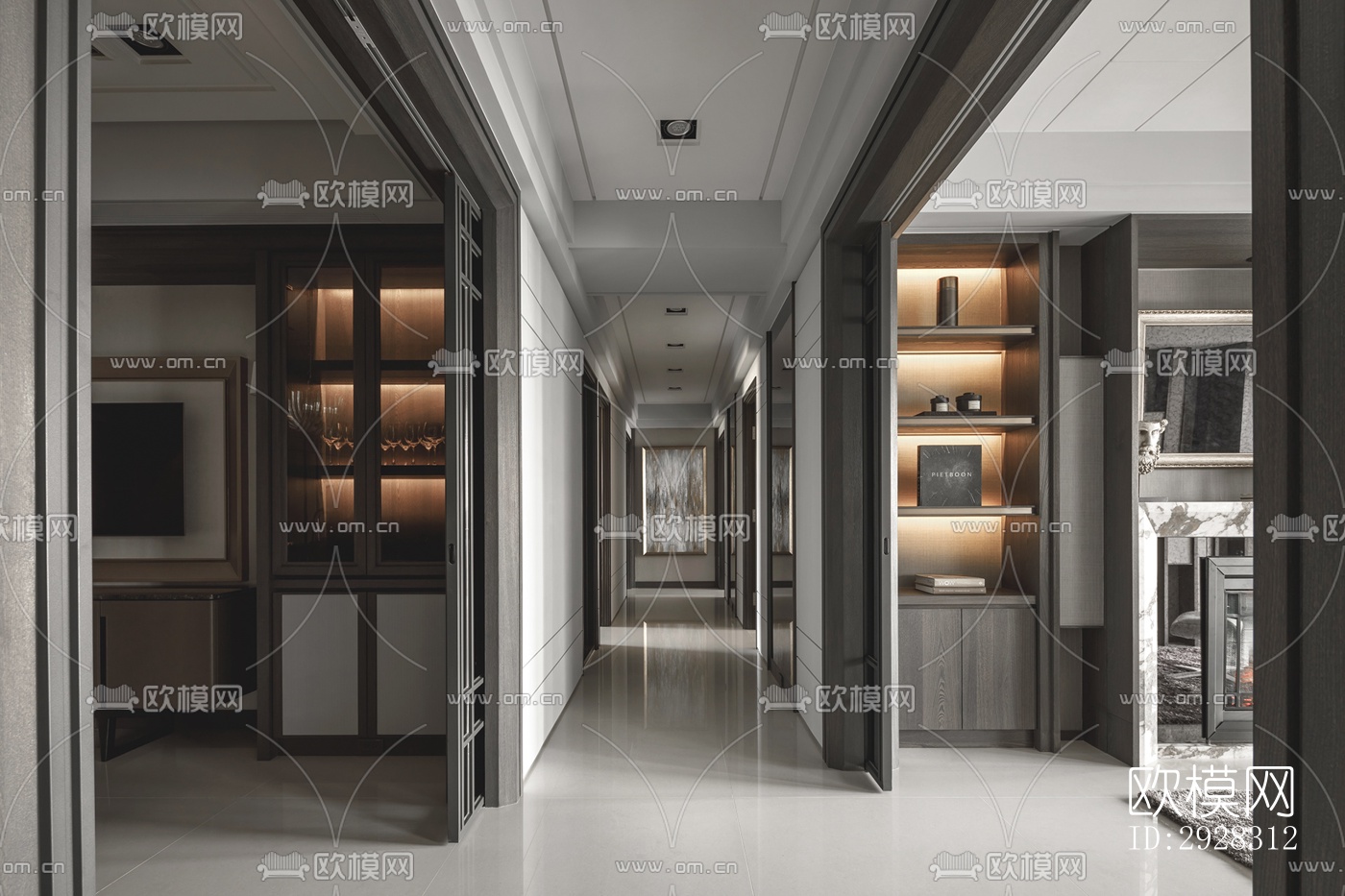 现代平层效果图下载（渲染图6）