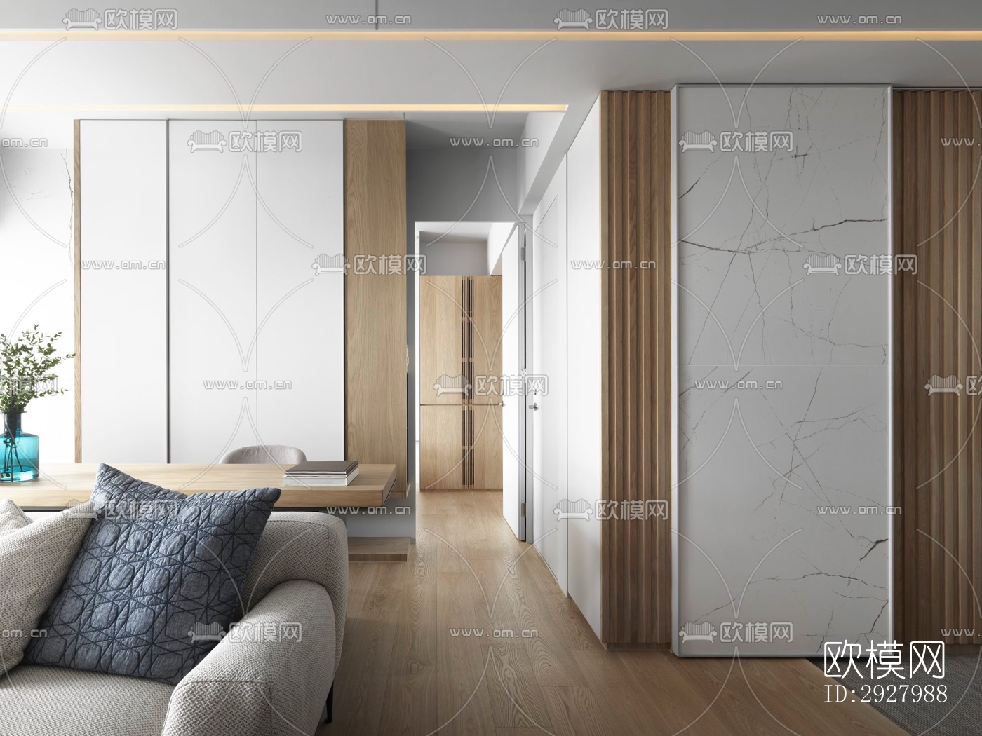 现代公寓效果图下载（渲染图16）