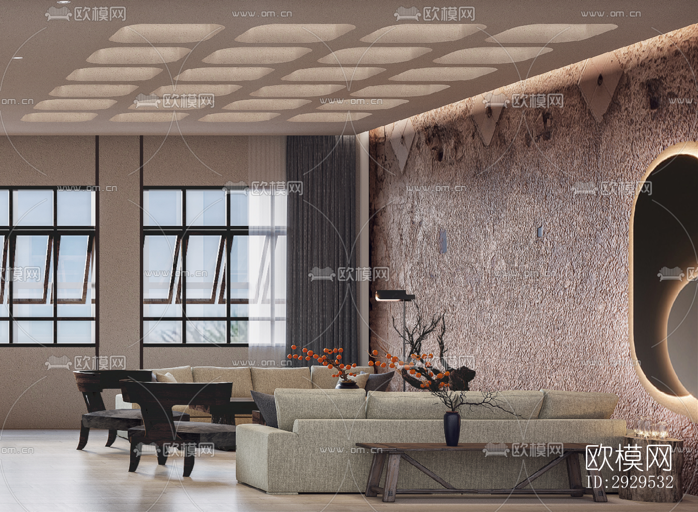 侘寂西餐厅效果图下载（渲染图13）