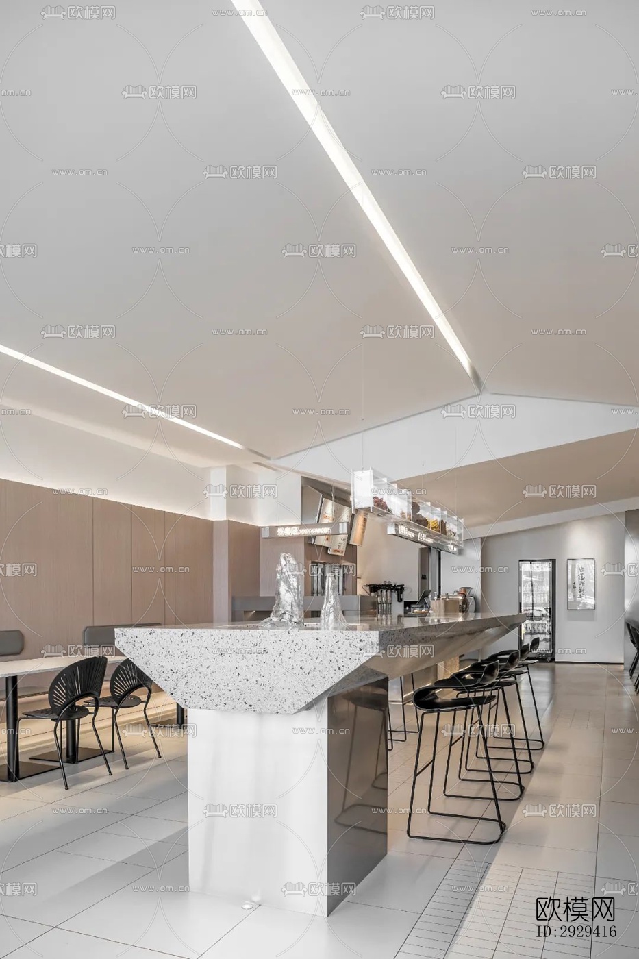 现代咖啡奶茶效果图下载（渲染图5）