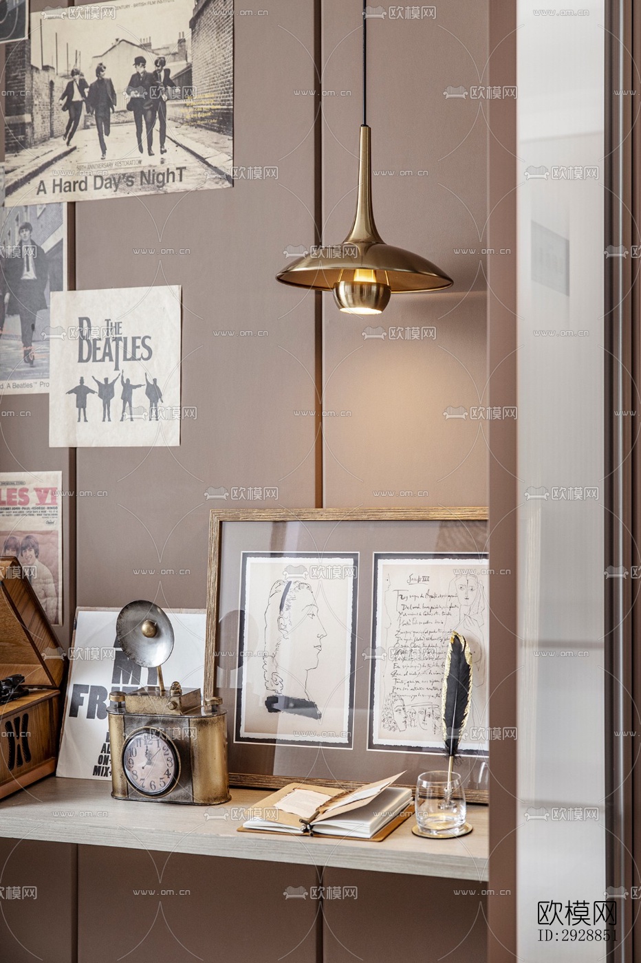 现代平层效果图下载（渲染图1）