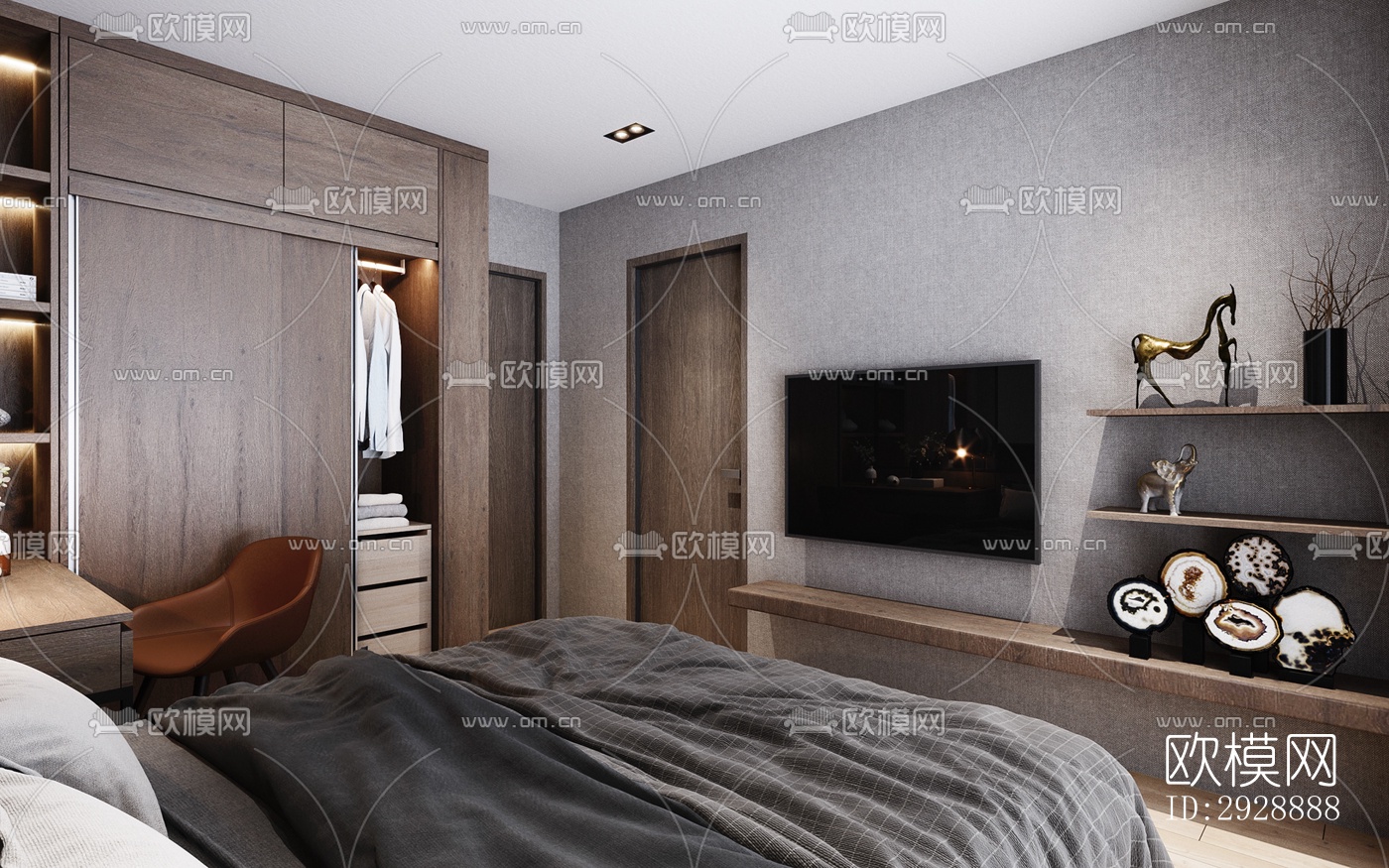 现代平层效果图下载（渲染图11）