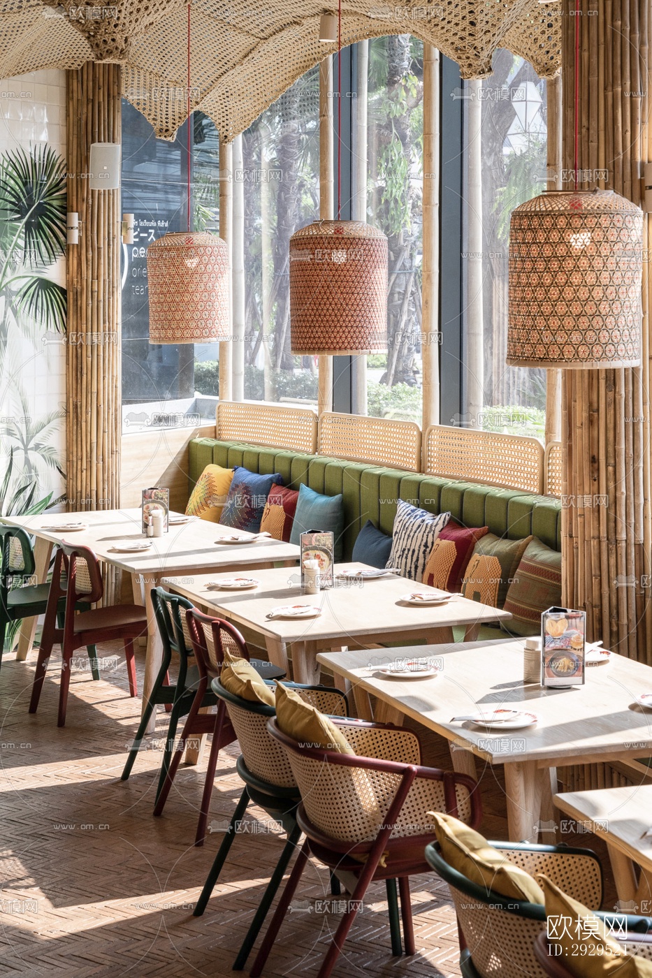 东南亚西餐厅效果图下载（渲染图9）