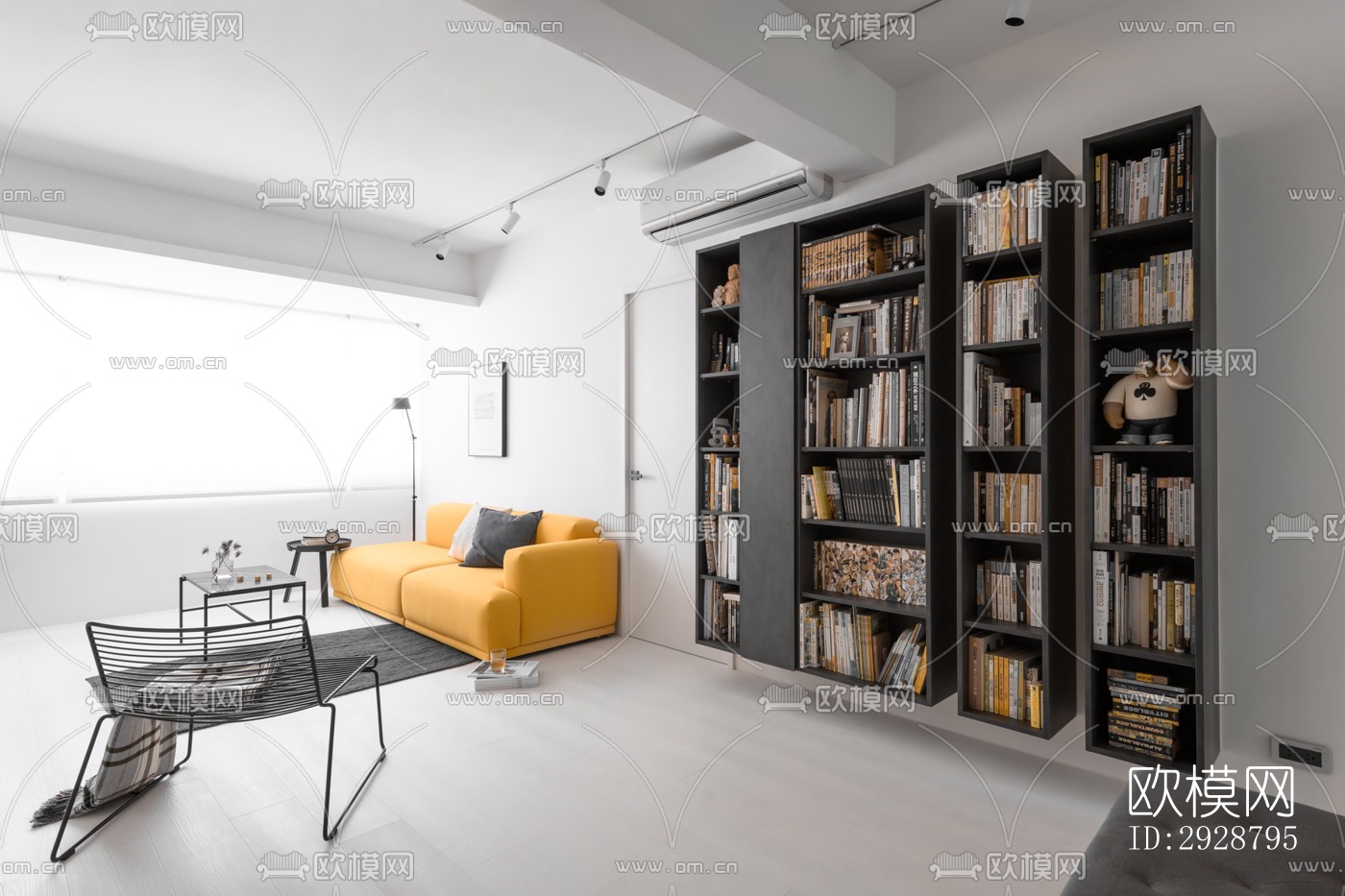 现代平层效果图下载（渲染图1）