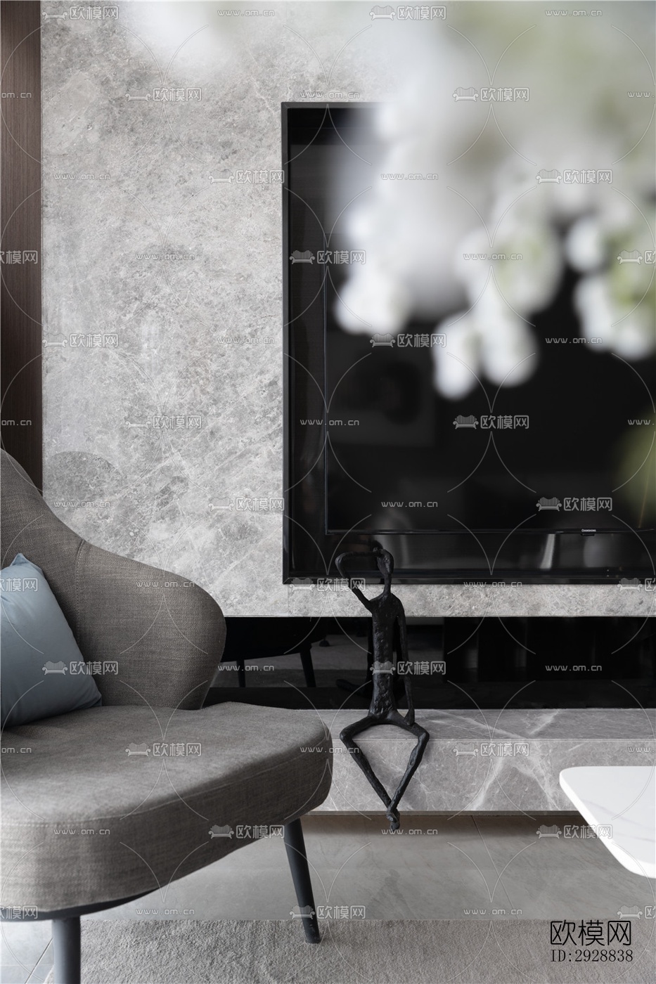 现代平层效果图下载（渲染图11）