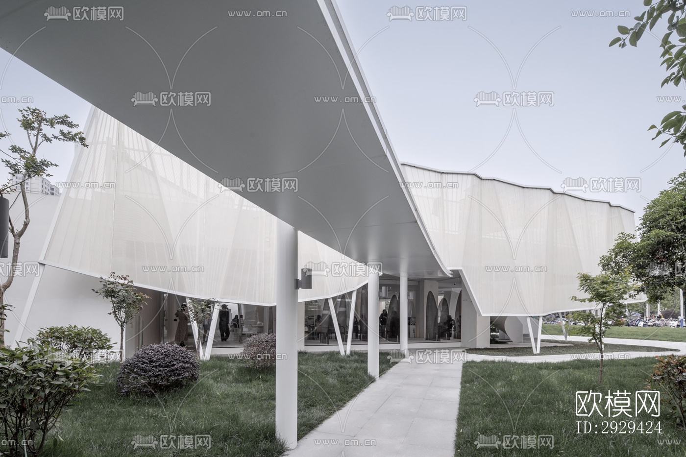 现代咖啡奶茶效果图下载（渲染图11）