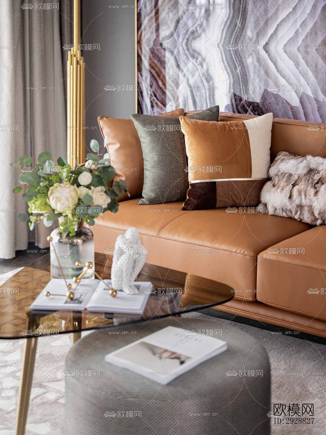 现代平层效果图下载（渲染图20）