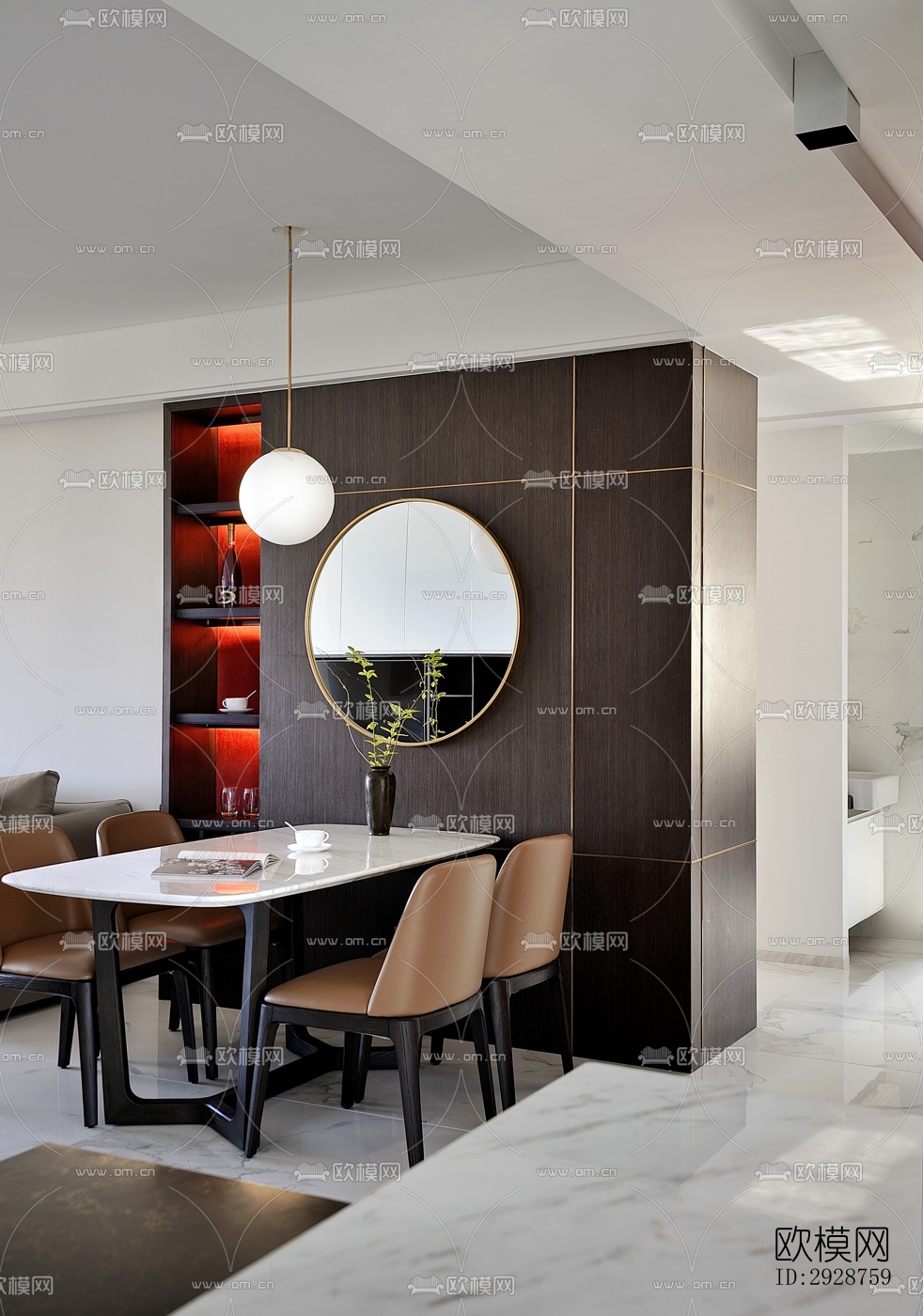 现代平层效果图下载（渲染图7）