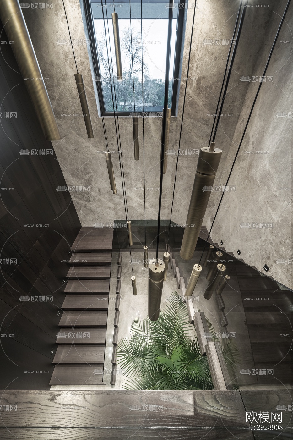 现代平层效果图下载（渲染图7）