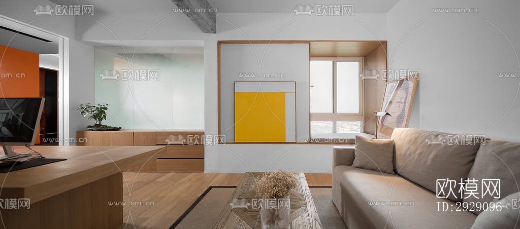 现代办公区效果图下载（渲染图8）